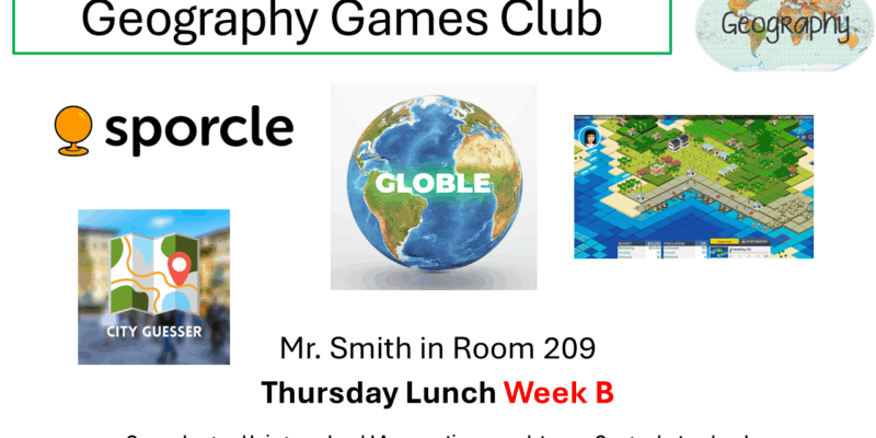 The rise of Geography Games club!