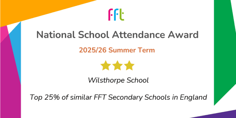 National Attendance Award for Wilsthorpe School